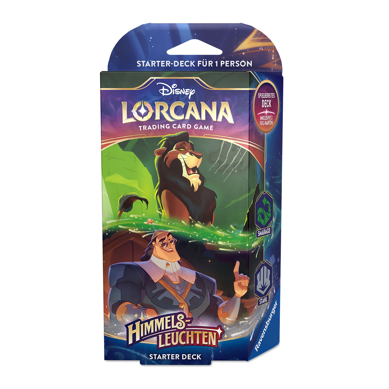 Immagine del prodotto Disney Lorcana Smeraldo e Acciaio Starter Set - Gioco di Carte Collezionabili Luce Celeste