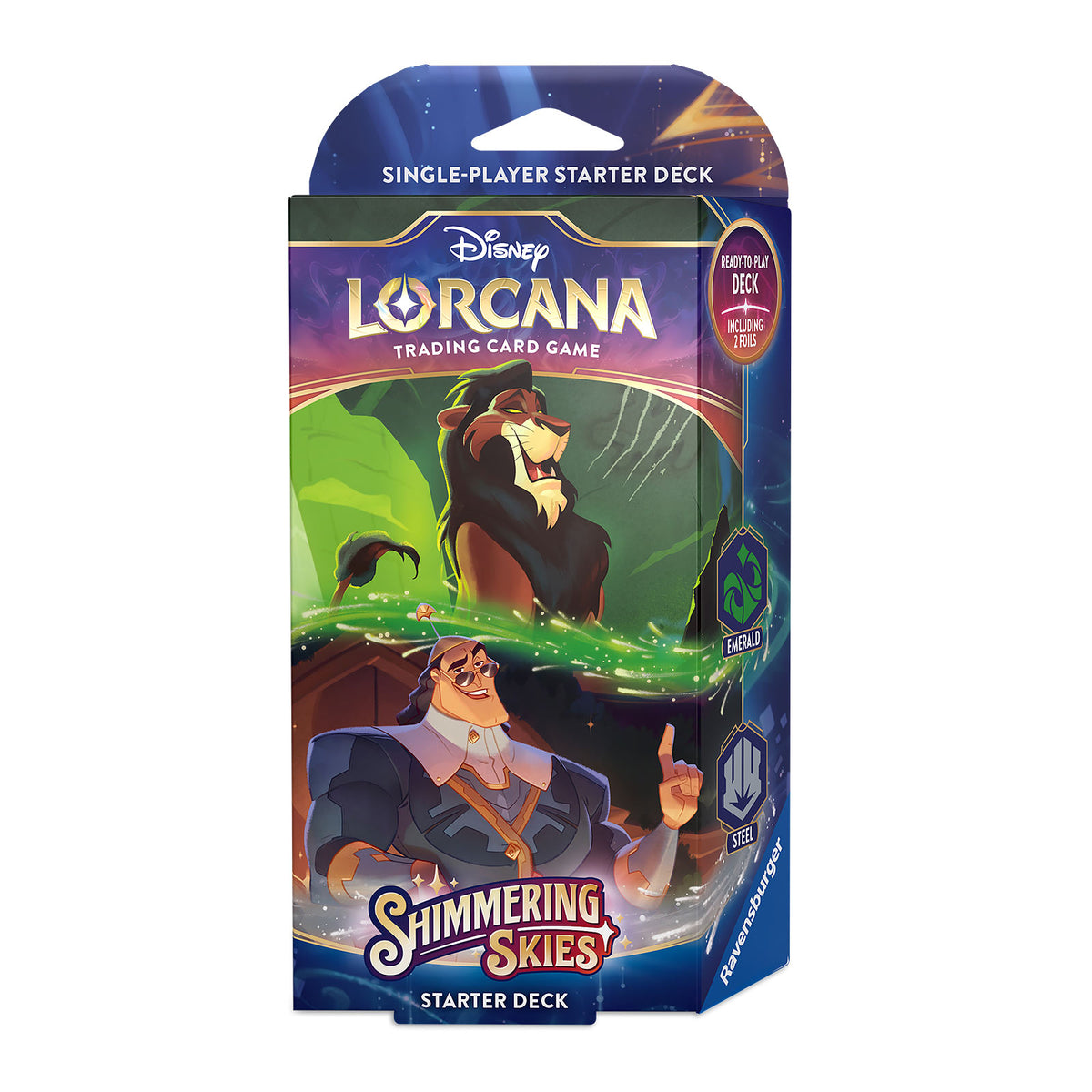 Immagine del prodotto Disney Lorcana Smeraldo e Acciaio Starter Set - Gioco di Carte Collezionabili Shimmering Skies