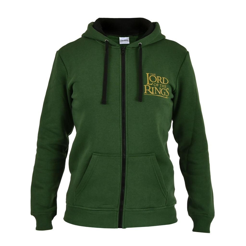 Immagine del prodotto Il Signore degli Anelli - Felpa con cappuccio con zip Terra di Mezzo verde