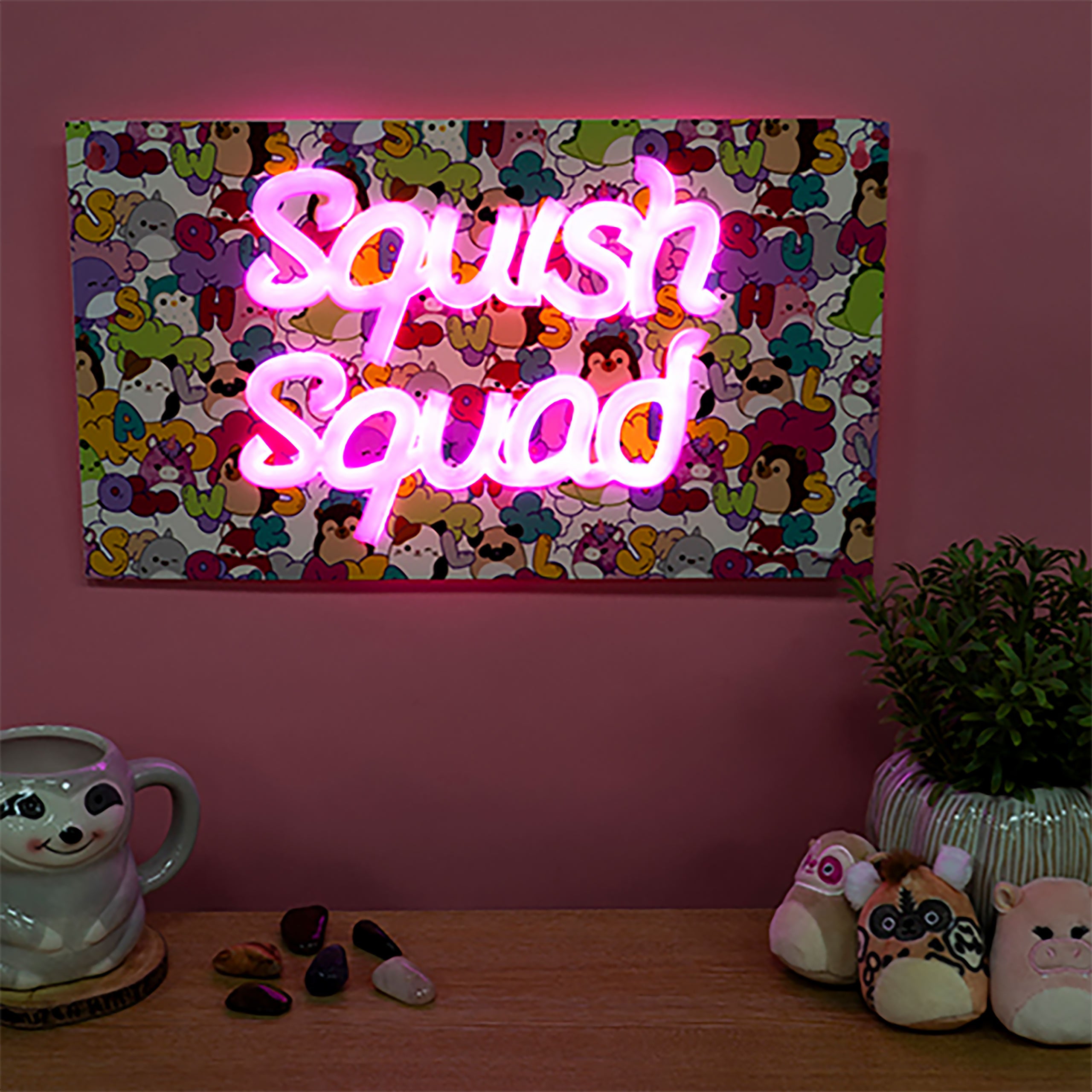 Immagine del prodotto Squishmallows - Lampada da parete al neon Squish Squad