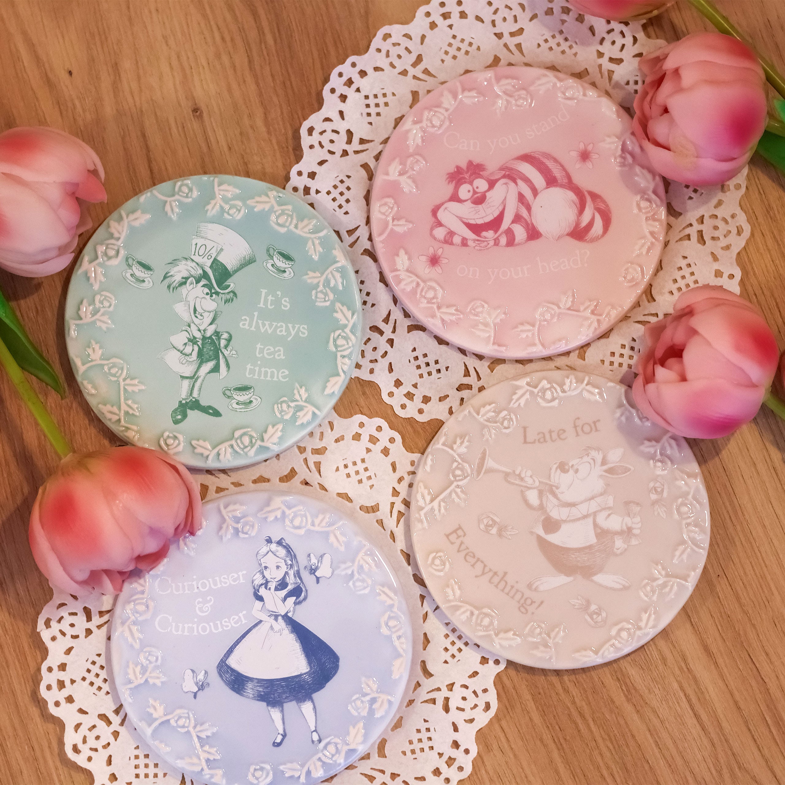 Immagine del prodotto Alice nel Paese delle Meraviglie - Sottobicchieri Characters set di 4