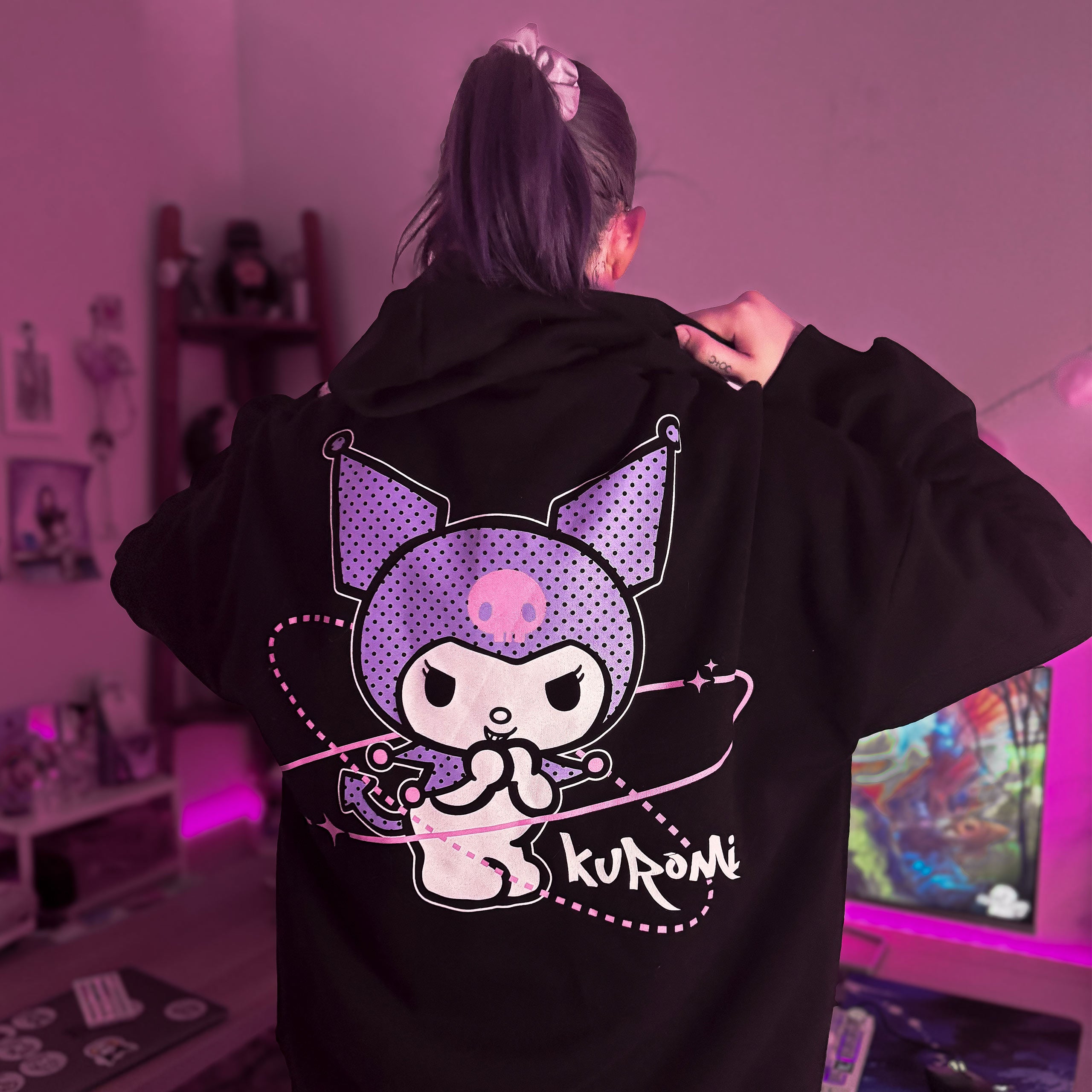 Immagine del prodotto Sanrio - Felpa con cappuccio Kuromi nera