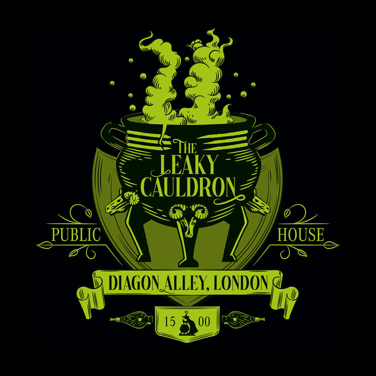 Immagine del prodotto T-shirt nera Calderone Bollente - Harry Potter