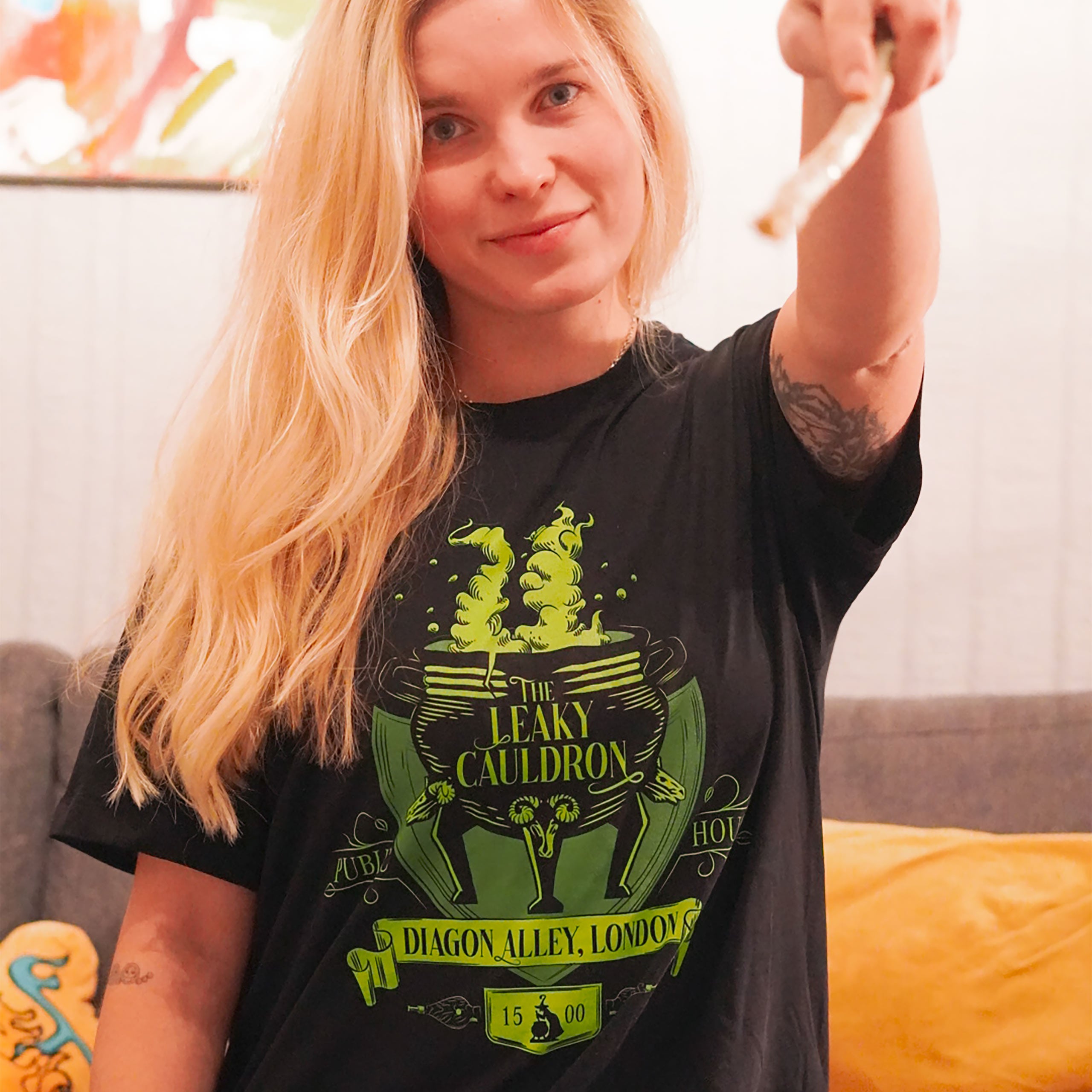 Immagine del prodotto T-shirt nera Calderone Bollente - Harry Potter