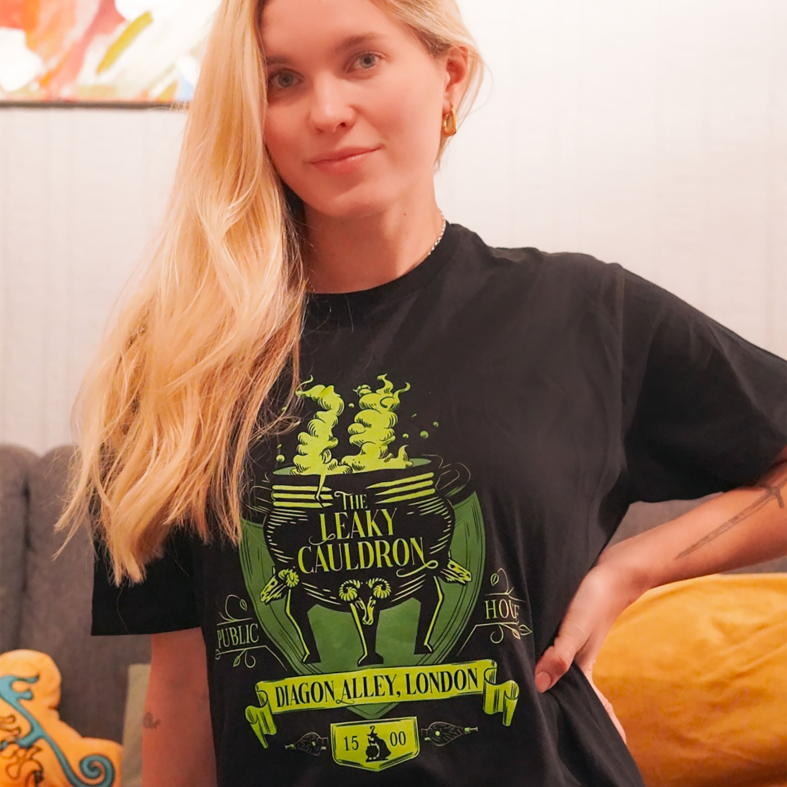 Immagine del prodotto T-shirt nera Calderone Bollente - Harry Potter