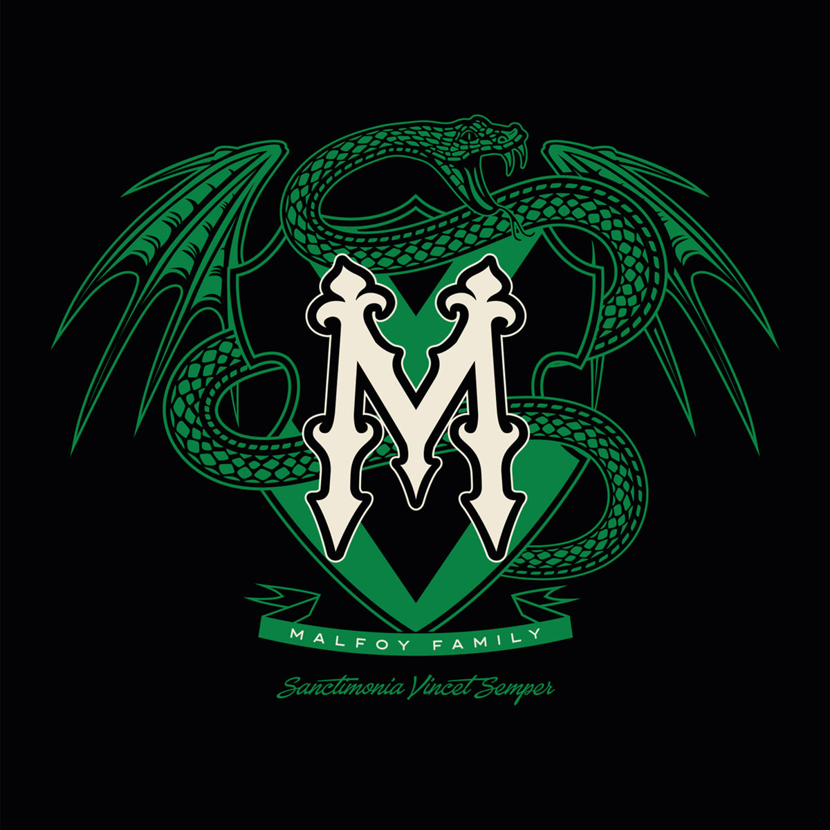 Immagine del prodotto T-shirt nera della famiglia Malfoy - Harry Potter