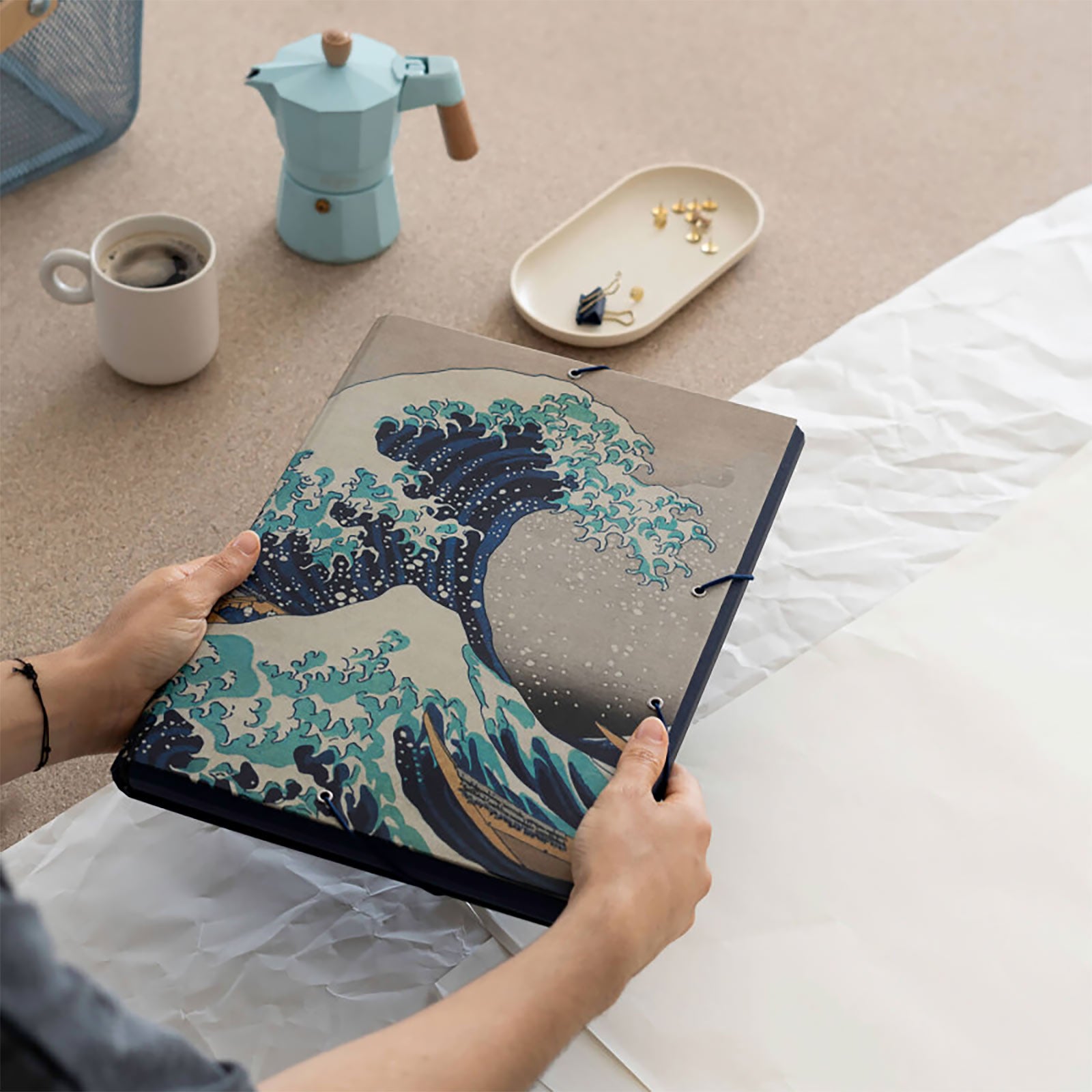 Immagine del prodotto La Grande Onda di Kanagawa - Cartella documenti di Katsushika Hokusai