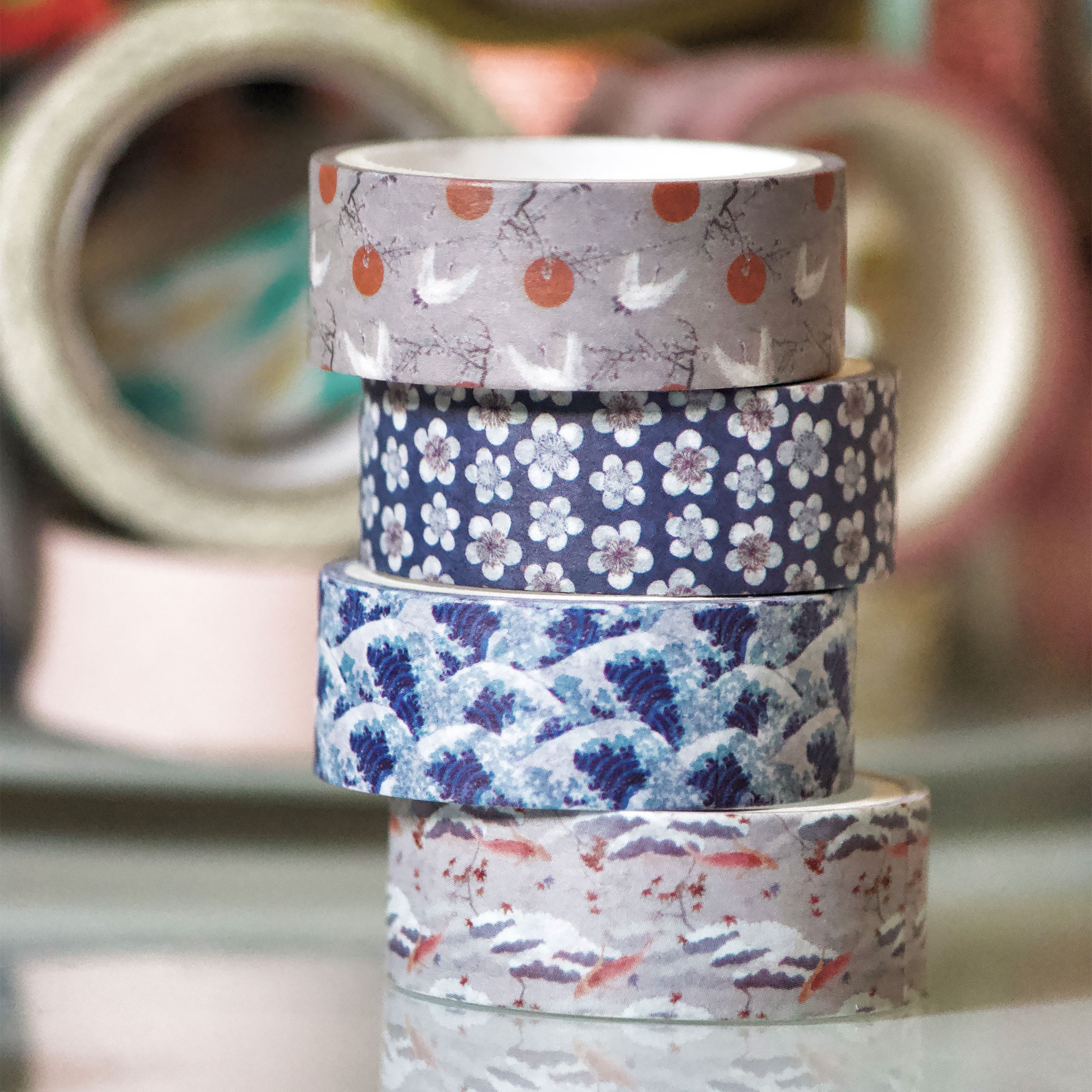 Immagine del prodotto La grande onda di Kanagawa - Katsushika Hokusai Washi Tapes Set di 4
