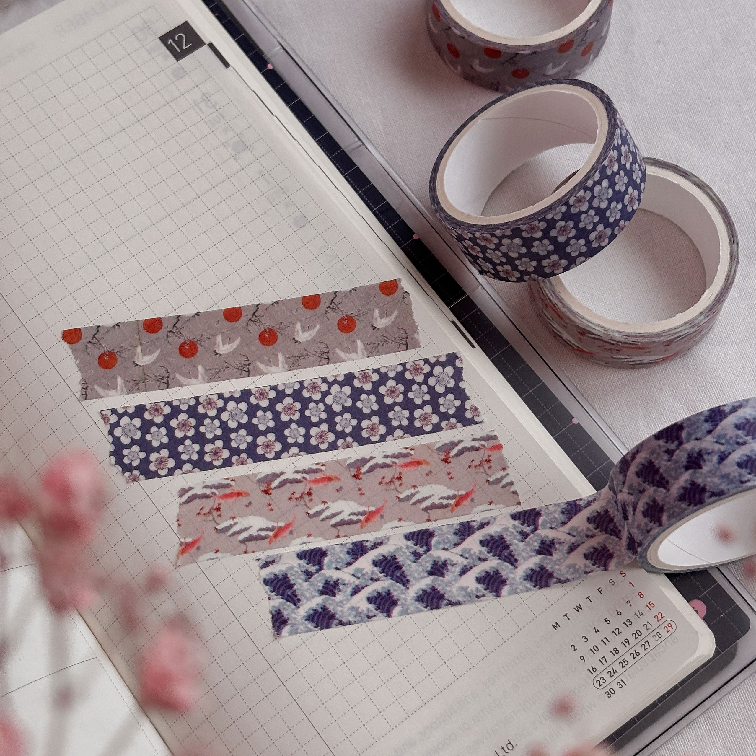 Immagine del prodotto La grande onda di Kanagawa - Katsushika Hokusai Washi Tapes Set di 4