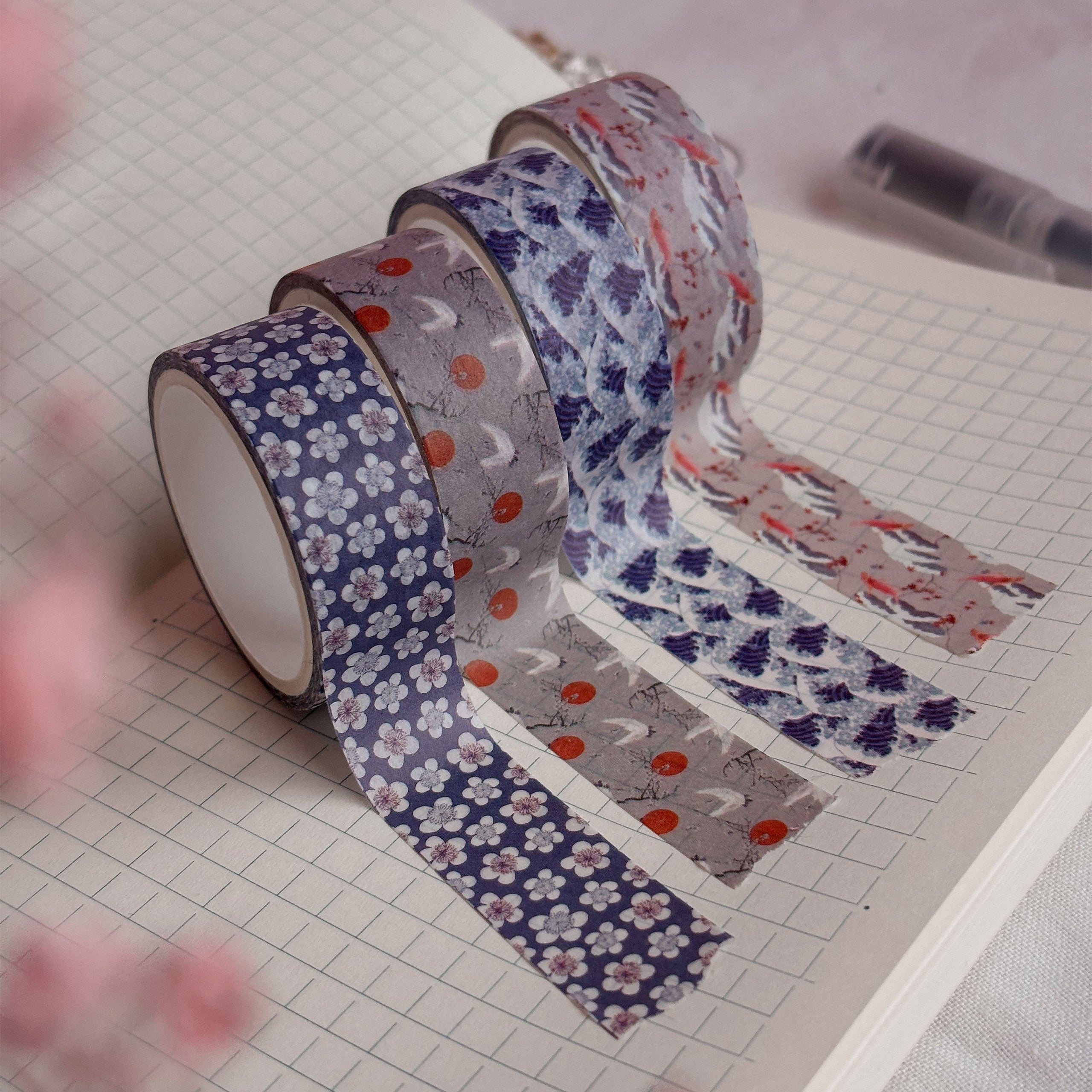 Immagine del prodotto La grande onda di Kanagawa - Katsushika Hokusai Washi Tapes Set di 4
