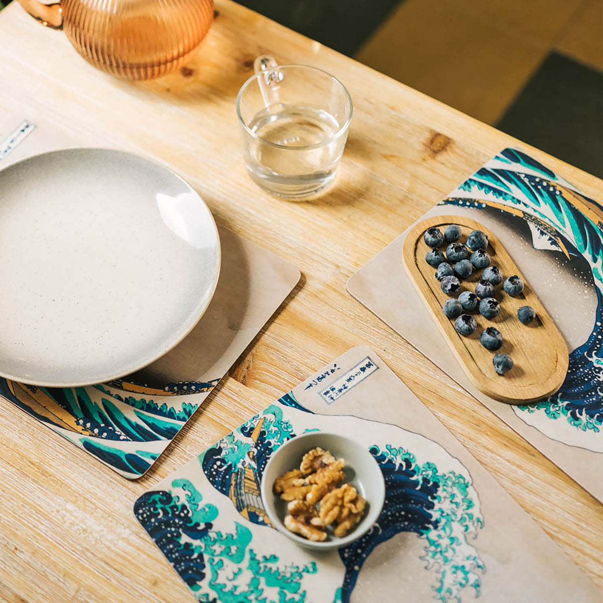 Immagine del prodotto La grande onda di Kanagawa - Set di 4 tavole per colazione Katsushika Hokusai