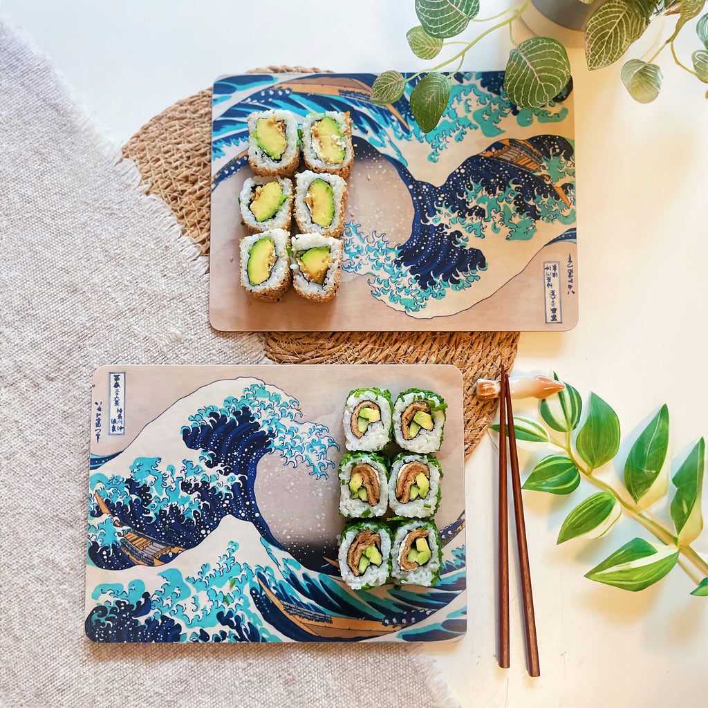 Product image The Great Wave off Kanagawa - Katsushika Hokusai Breakfast Board 4-piece Set
