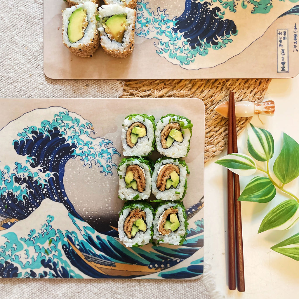 Product image The Great Wave off Kanagawa - Katsushika Hokusai Breakfast Board 4-piece Set