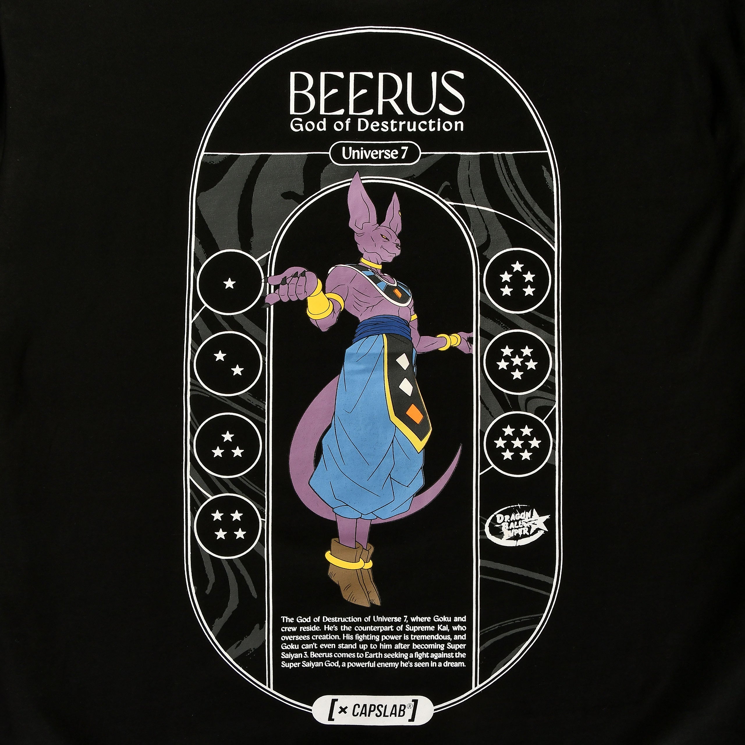 Immagine del prodotto Dragon Ball Super - T-shirt Beerus Dio della Distruzione nera