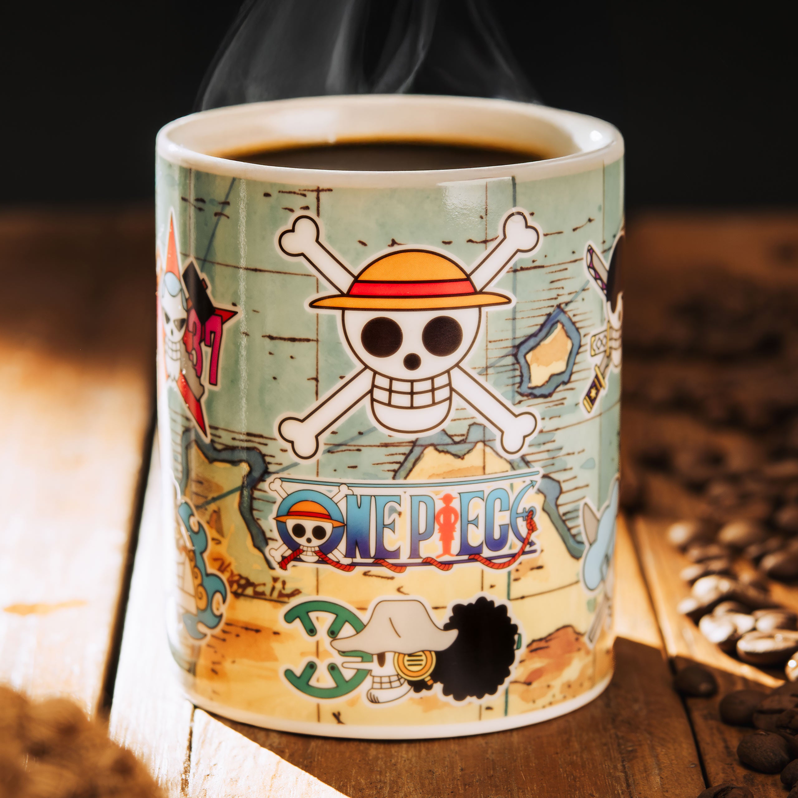 Immagine del prodotto One Piece - Tazza a Effetto Termico Mappa South Blue