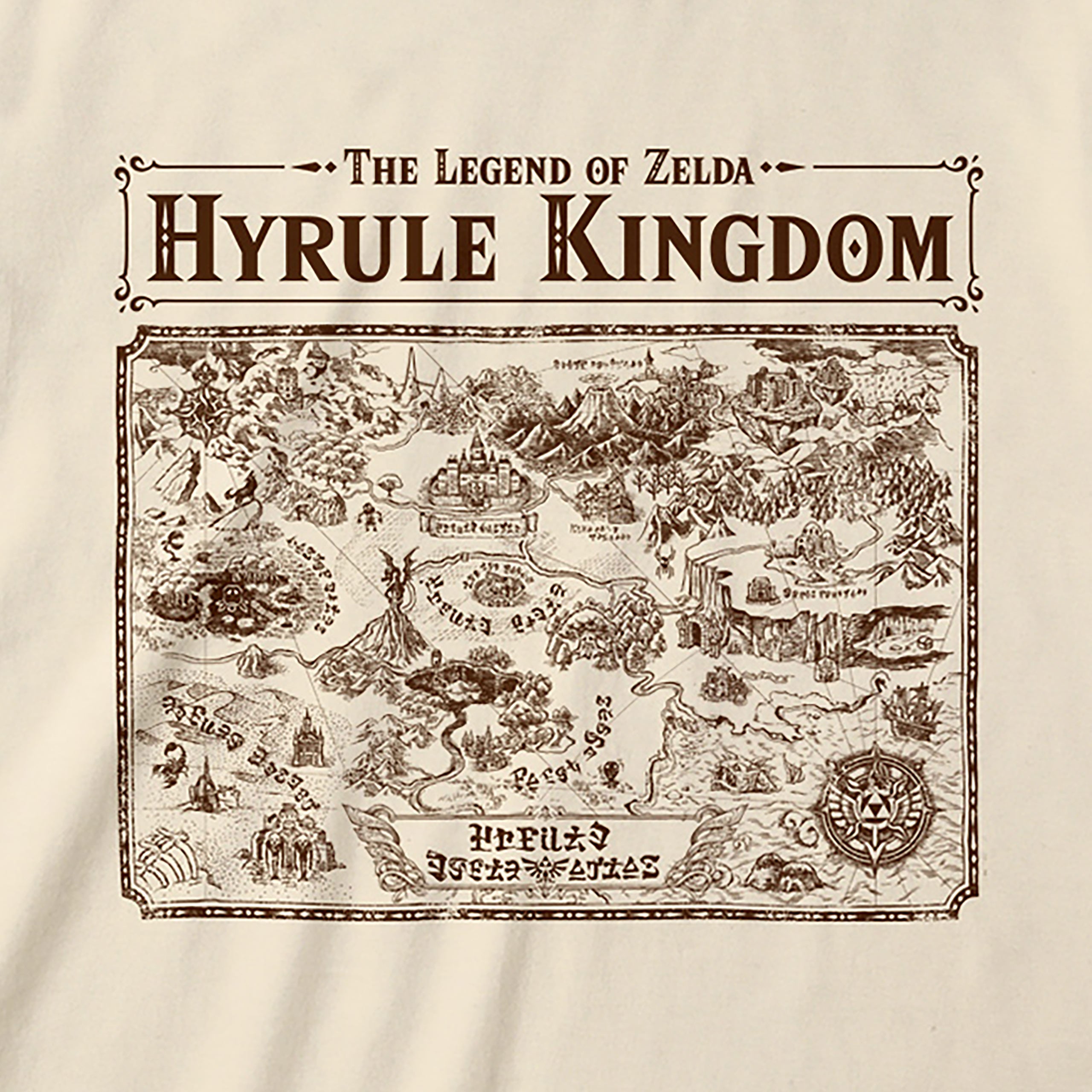 Product image Zelda - Map of Hyrule T-Shirt beige