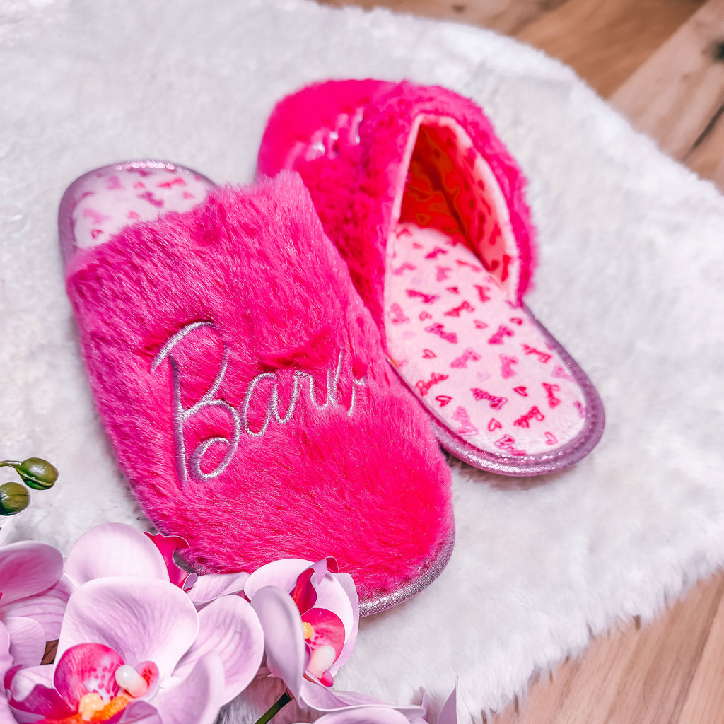 Immagine del prodotto Barbie - Pantofole in peluche con logo