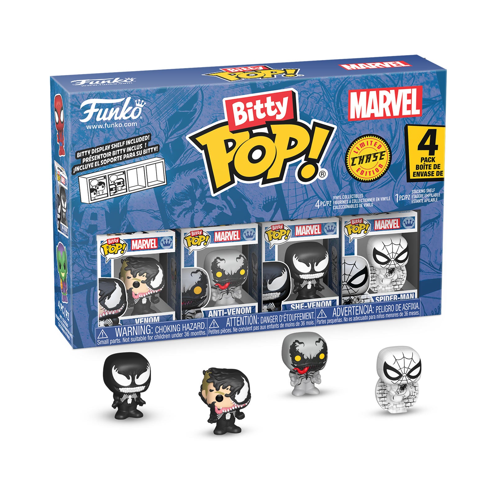 Immagine del prodotto Marvel - Spider-Man Funko Bitty Pop Set di 4 Figure Serie 3
