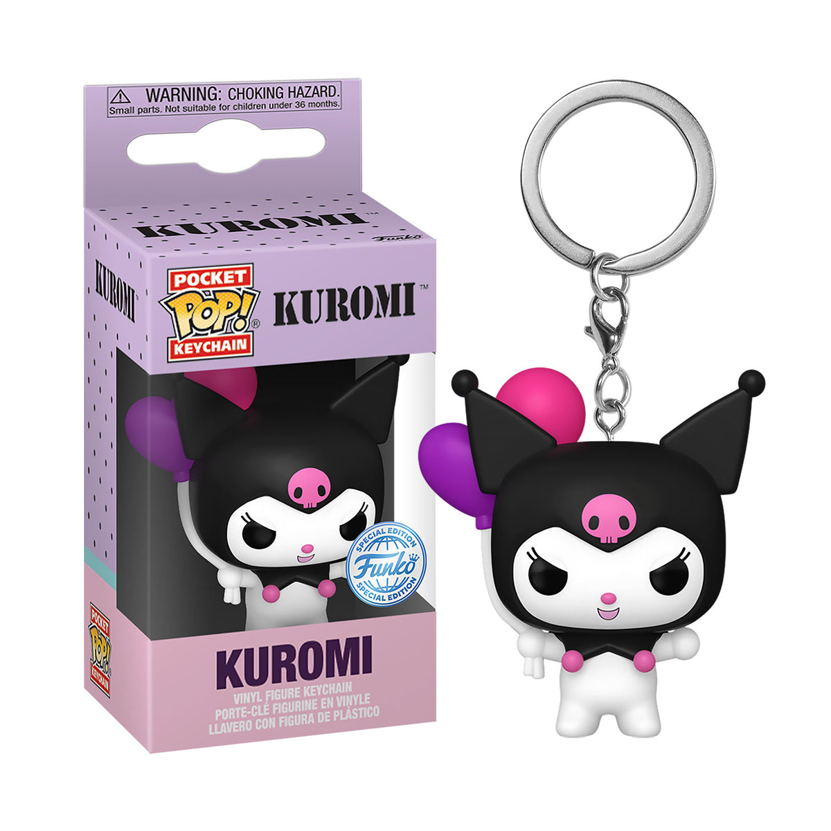 Immagine del prodotto Sanrio - Kuromi con Palloncini Portachiavi Funko Pop