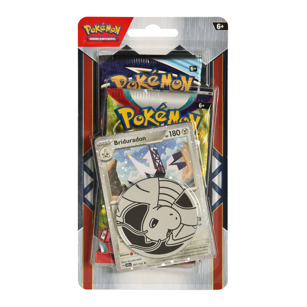 Immagine del prodotto Confezione da 2 booster di carte collezionabili Archaludon con moneta - Pokémon