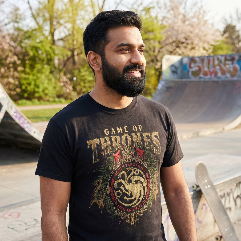 Immagine del prodotto Game of Thrones - T-Shirt Ornamenti Targaryen Nera