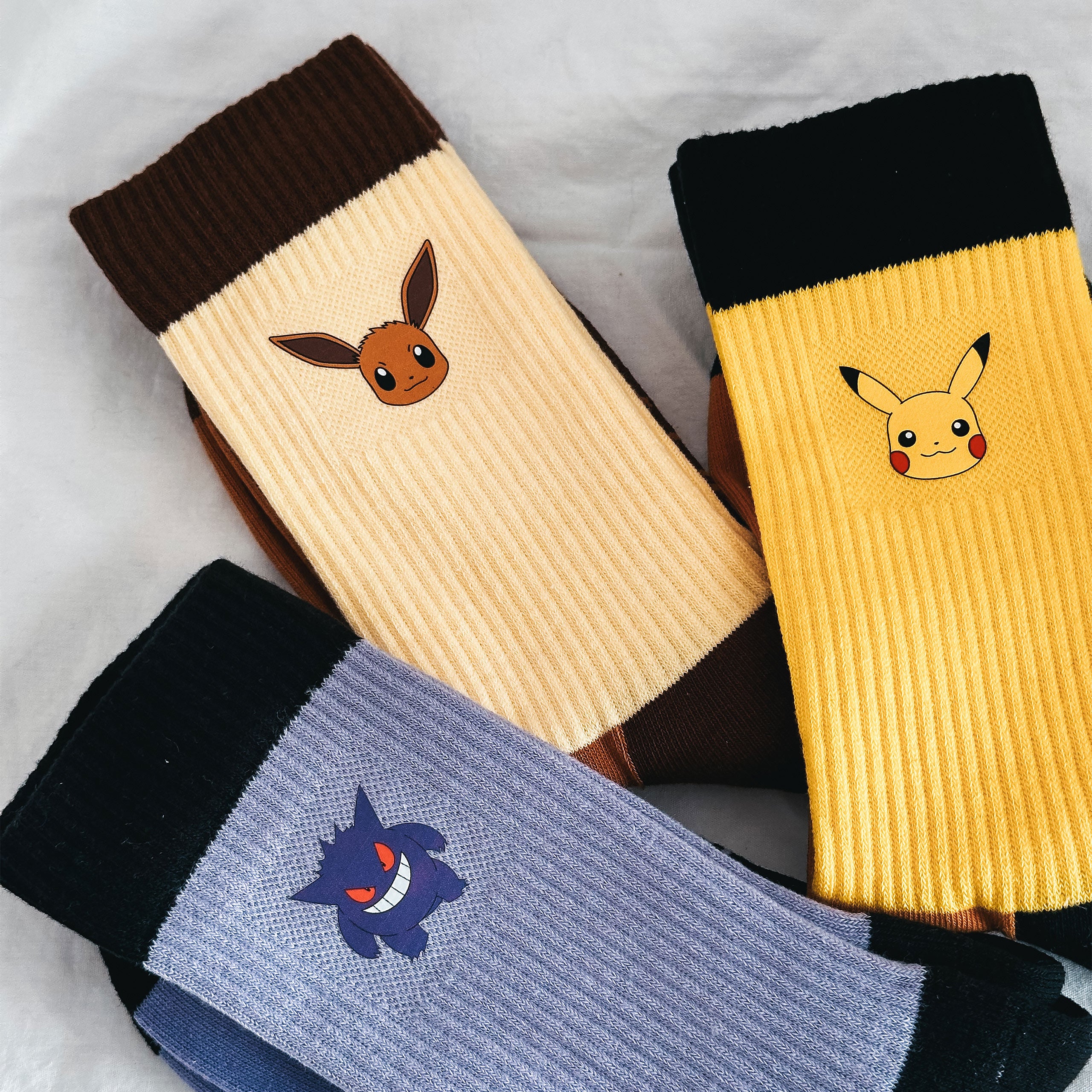 Immagine del prodotto Pokemon - Set di 3 calzini Pikachu, Eevee e Gengar