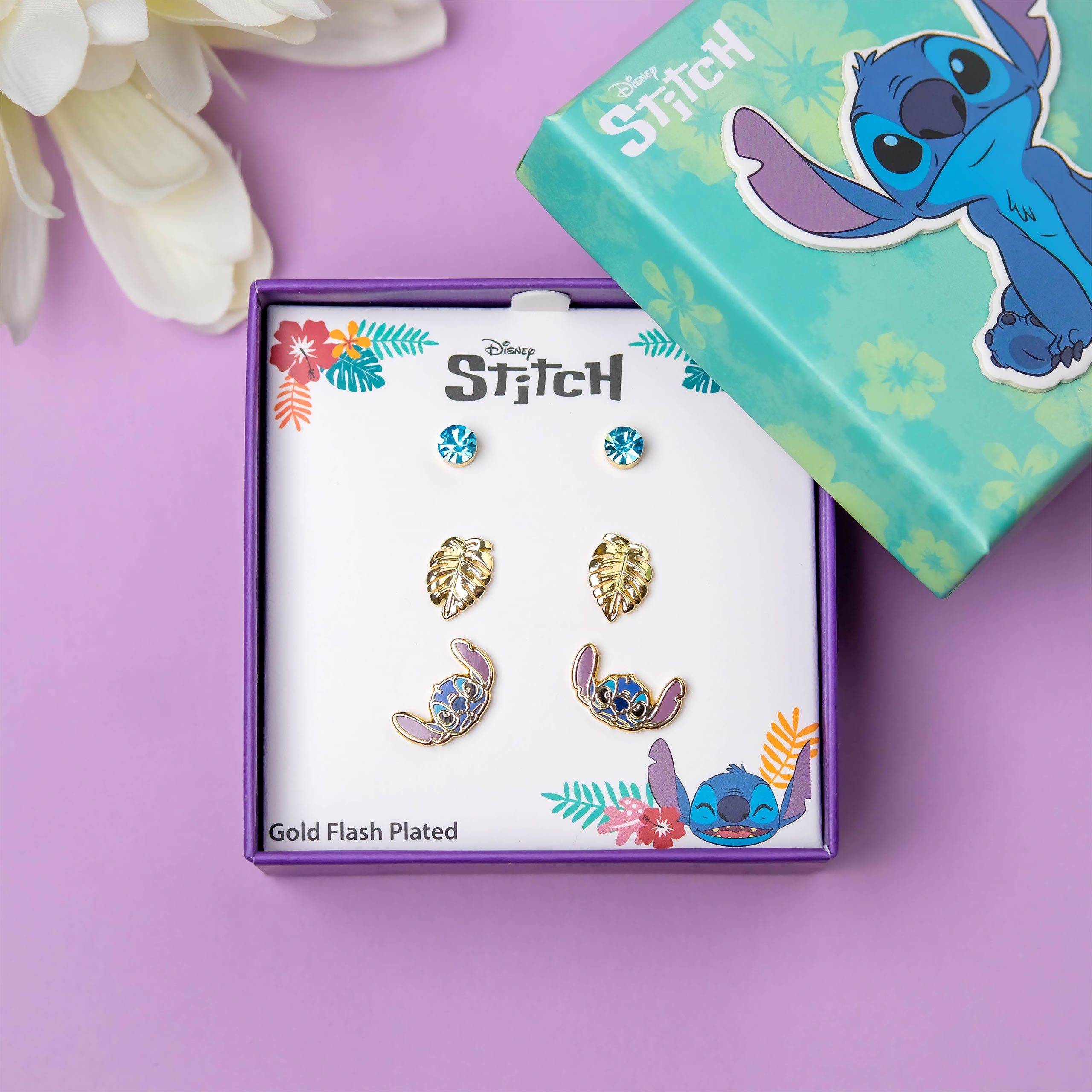 Immagine del prodotto Orecchini Stitch Set Regalo 3 Pezzi - Lilo & Stitch