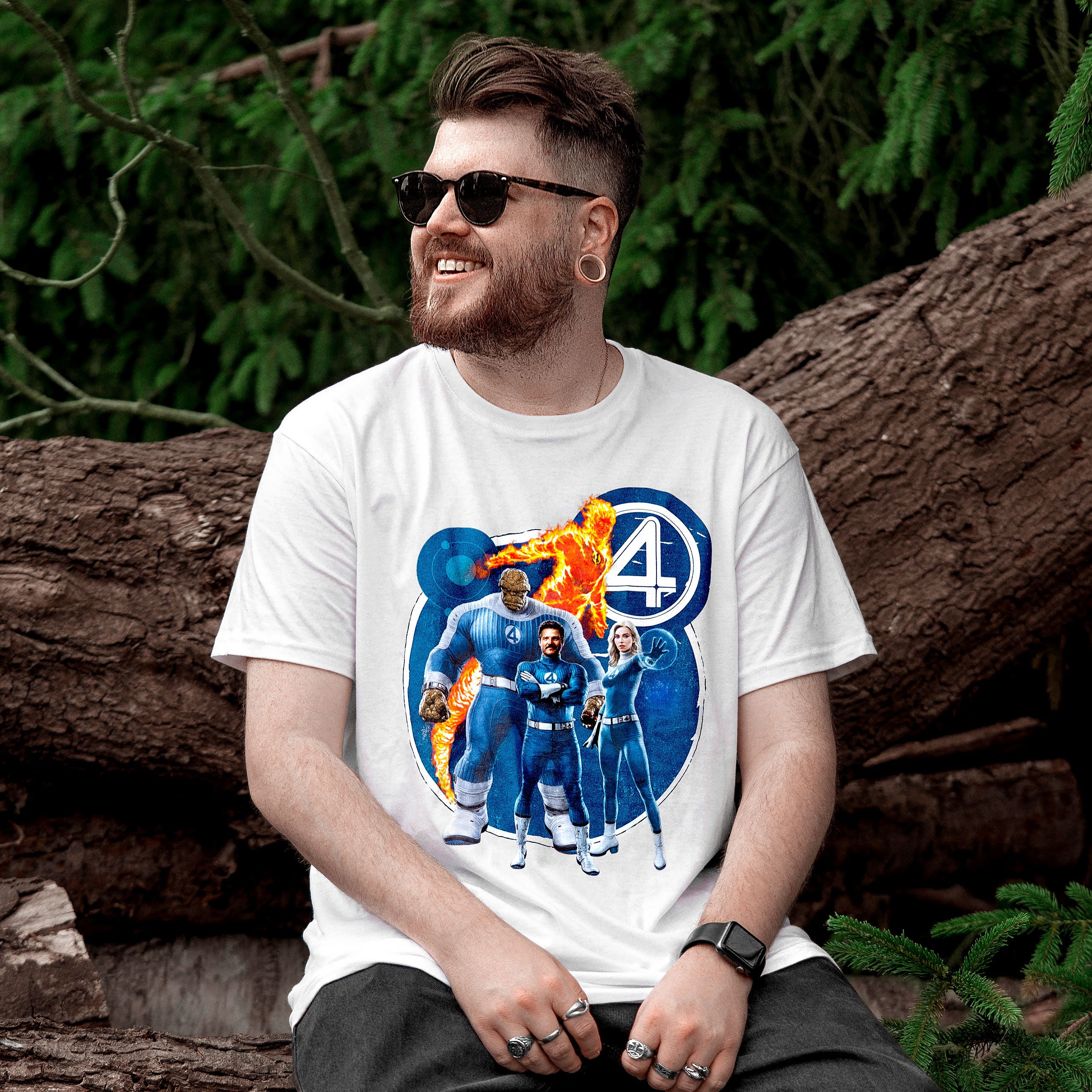 Immagine del prodotto Fantastic Four - T-Shirt di gruppo bianca