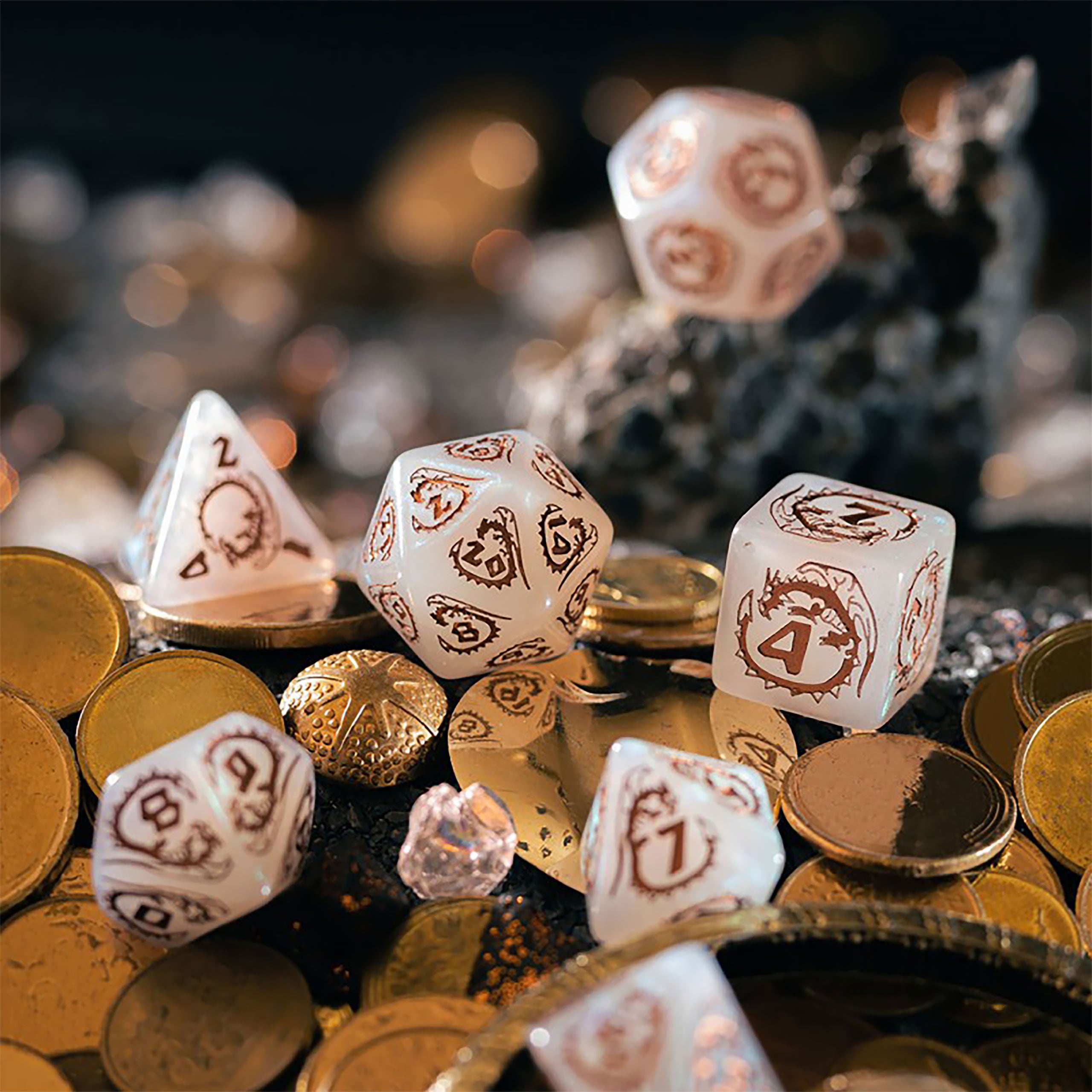 Immagine del prodotto Dragons - Set di Dadi Quartz RPG 7 pezzi