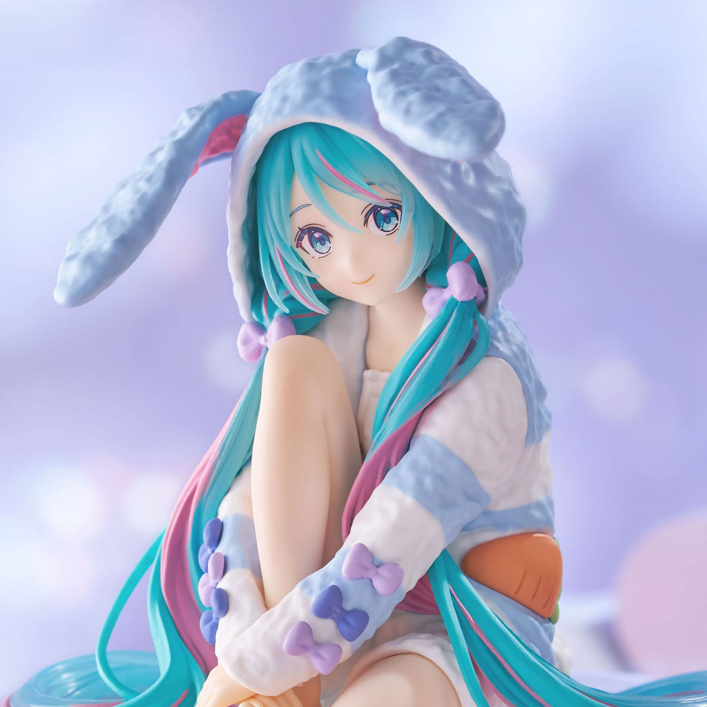 Immagine del prodotto Hatsune Miku - Miku Rabbit Ear Hood Pajama Blue Noodle Stopper Statuetta
