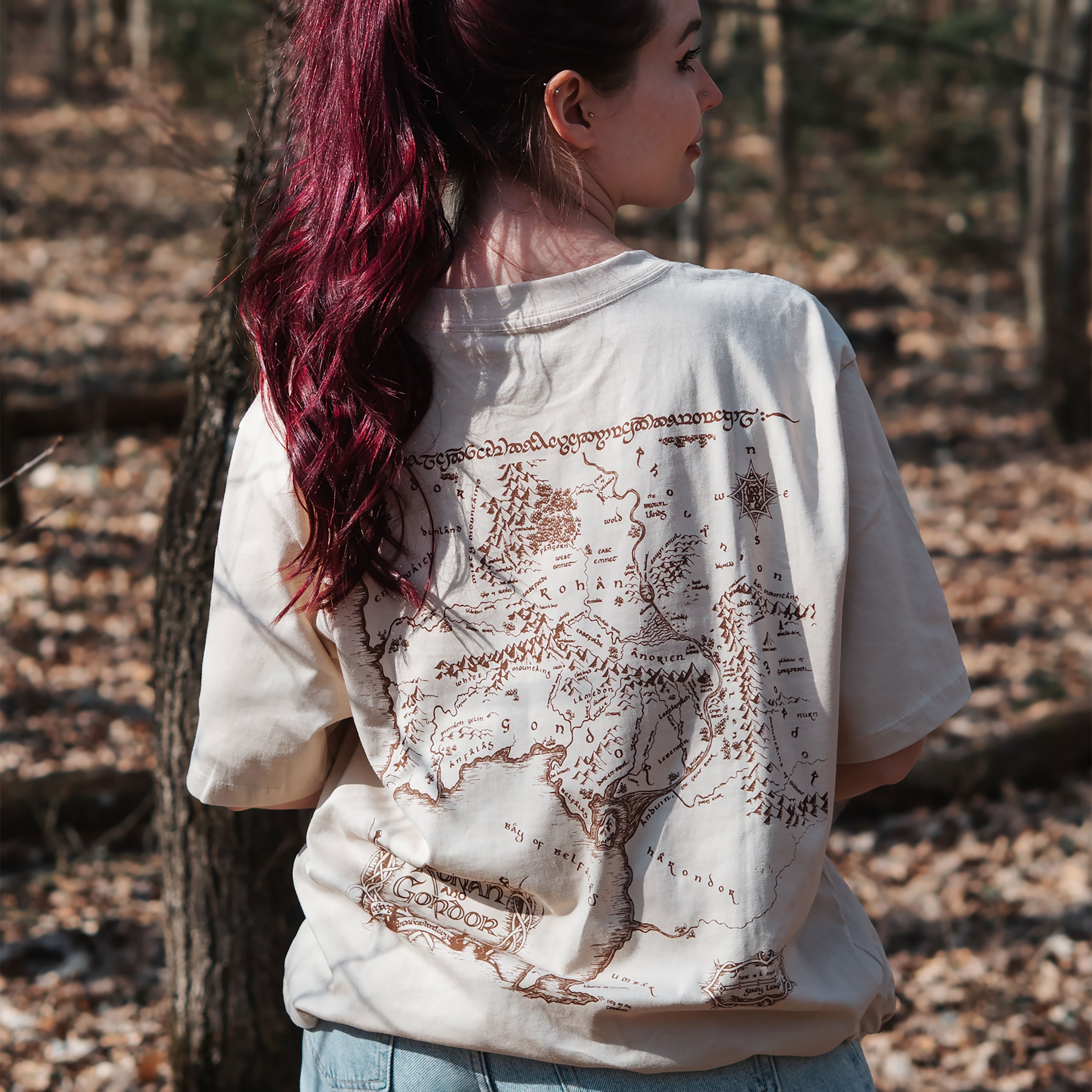 Immagine del prodotto Il Signore degli Anelli - Maglietta oversize beige Rohan e Gondor