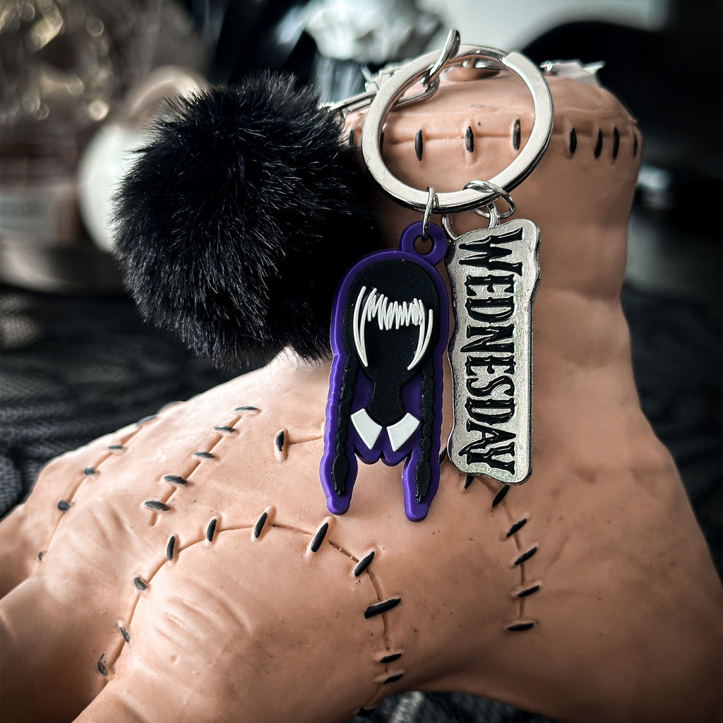 Immagine del prodotto Wednesday - Portachiavi con pompon