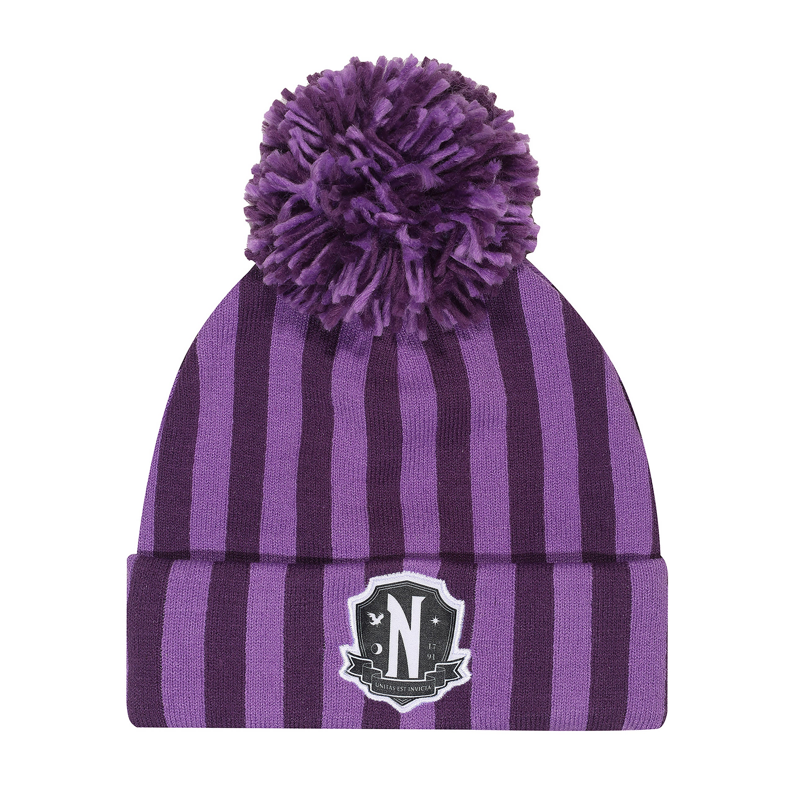 Immagine del prodotto Wednesday - Berretto con pompon logo Nevermore