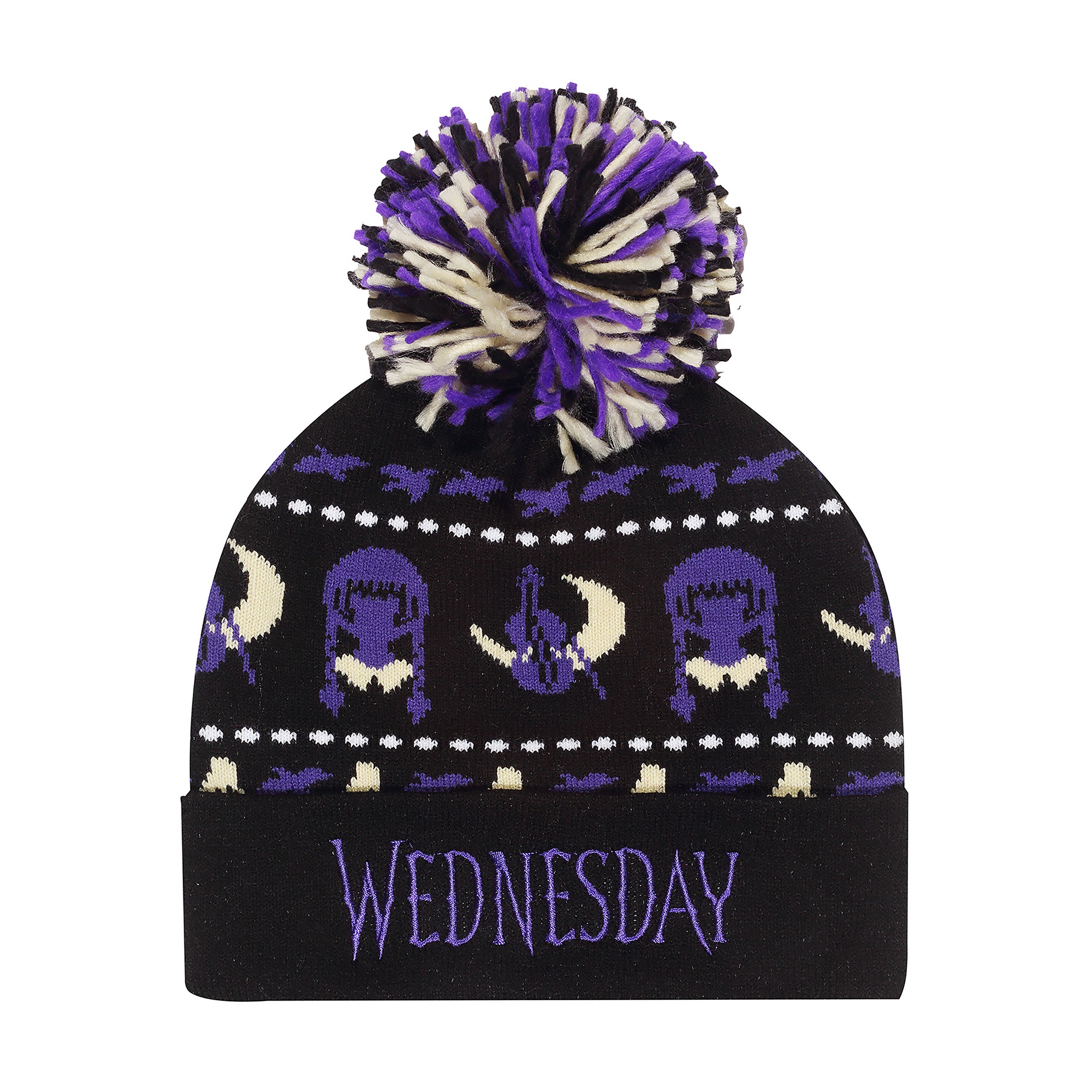 Immagine del prodotto Wednesday - Berretto Midnight con pompon