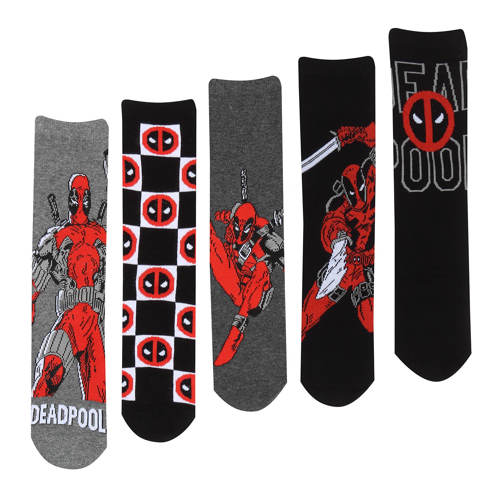 Immagine del prodotto Deadpool - Set di 5 calzini Logo e Pose in scatola regalo