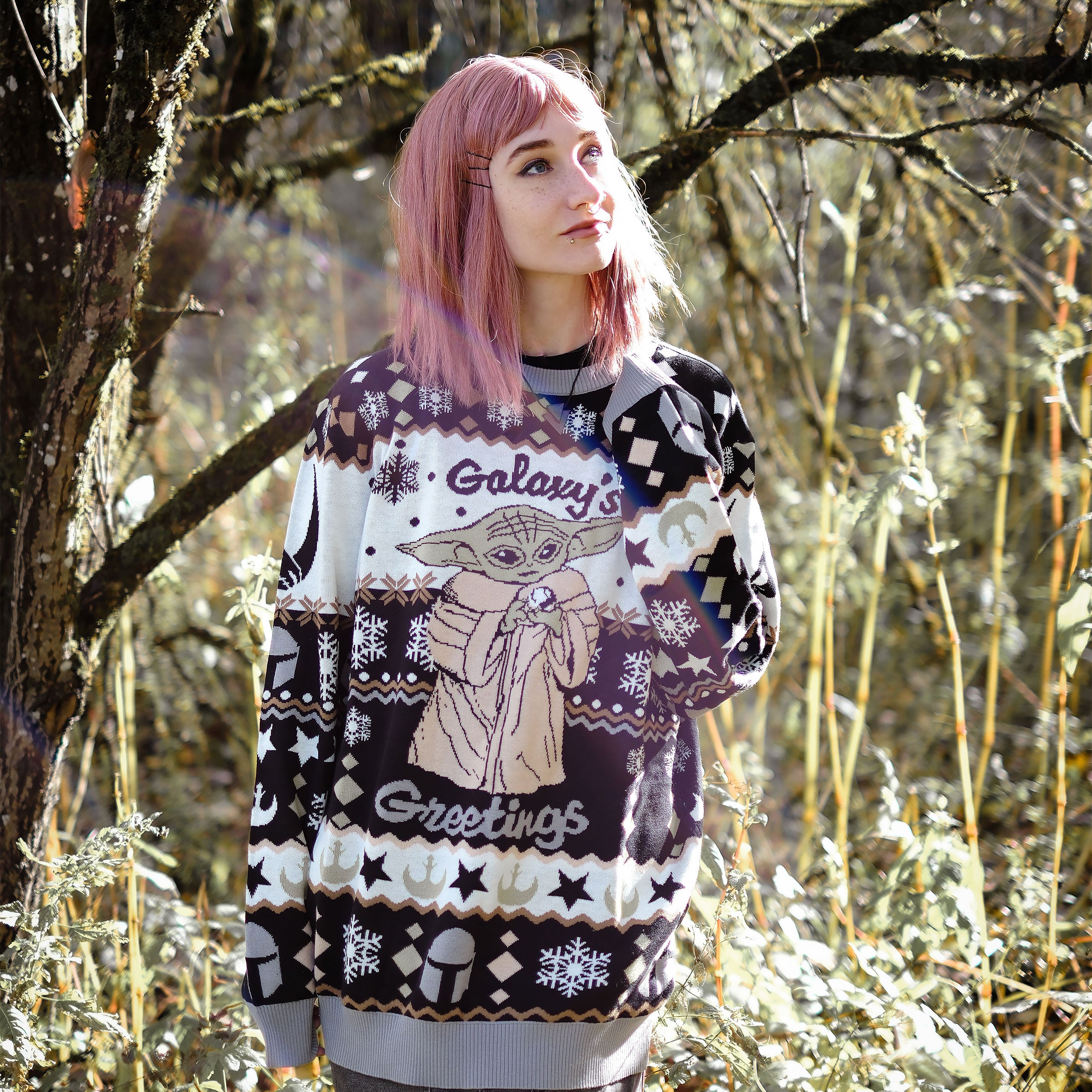 Immagine del prodotto Grogu Galaxy's Greetings maglione lavorato a maglia - Star Wars The Mandalorian