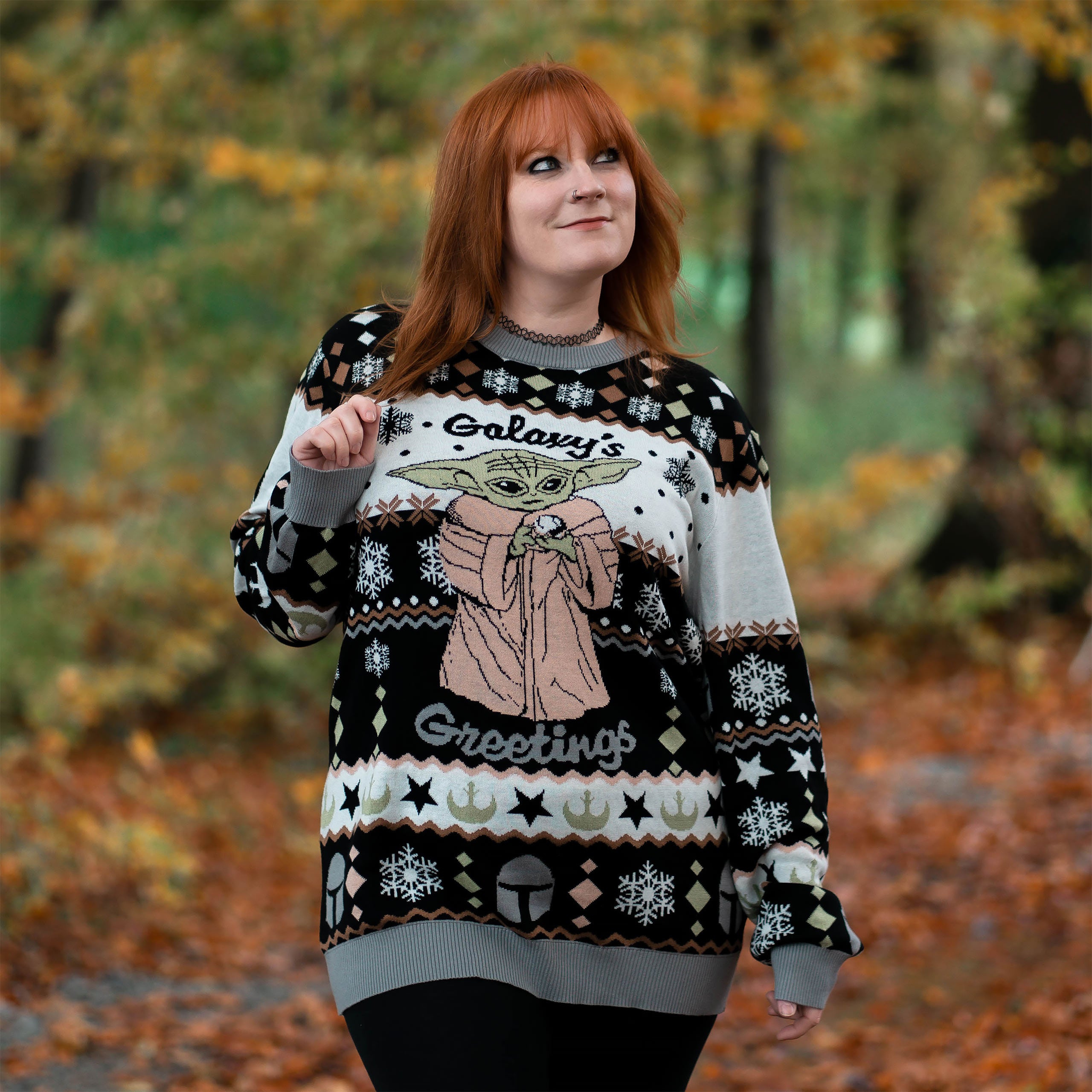 Immagine del prodotto Grogu Galaxy's Greetings maglione lavorato a maglia - Star Wars The Mandalorian