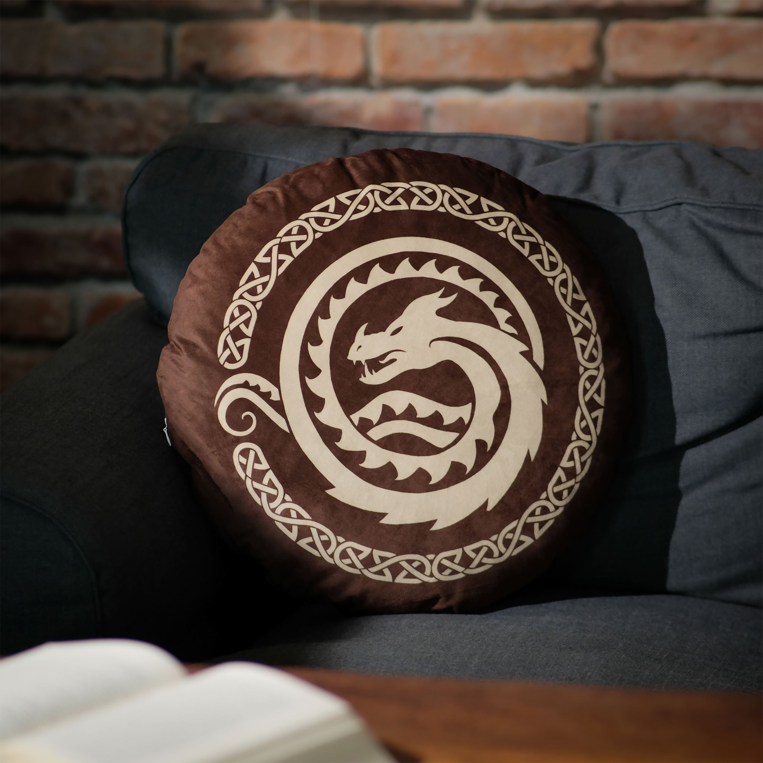 Immagine del prodotto Dragon Trainer - Cuscino logo marrone