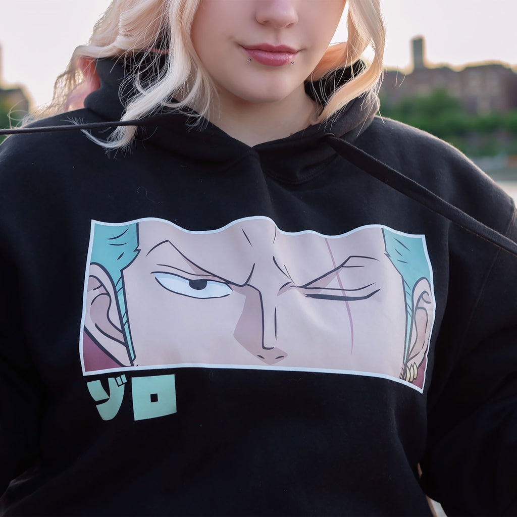 Immagine del prodotto One Piece - Felpa con cappuccio Zoro Eyes nera