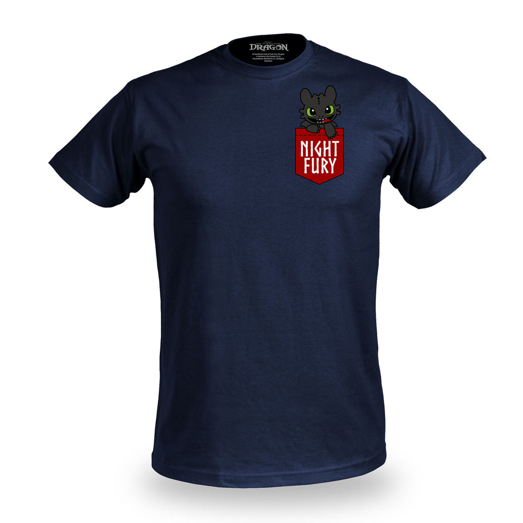 Immagine del prodotto Dragon Trainer - T-Shirt con taschino Night Fury blu