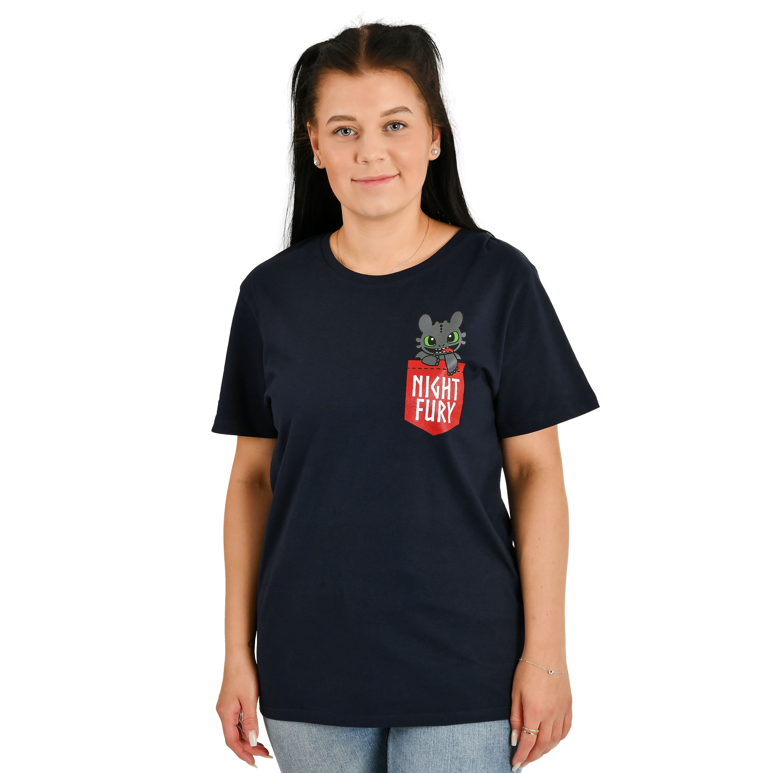 Immagine del prodotto Dragon Trainer - T-Shirt con taschino Night Fury blu
