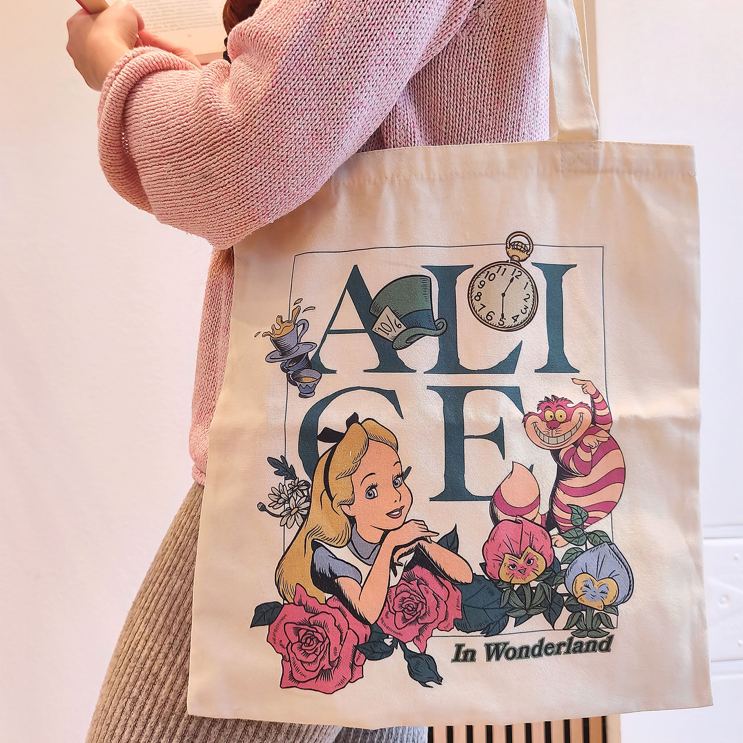 Immagine del prodotto Alice nel Paese delle Meraviglie - Borsa di Tela con Fiori