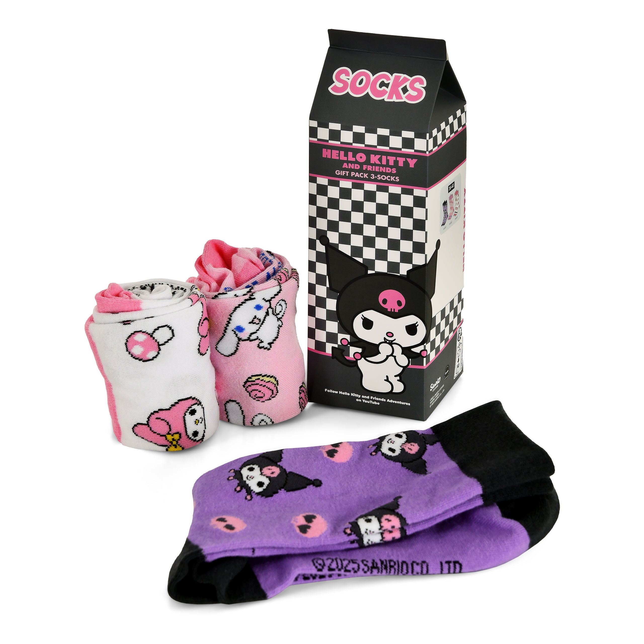Immagine del prodotto Sanrio - Hello Kitty and Friends set di 3 paia di calzini in scatola regalo