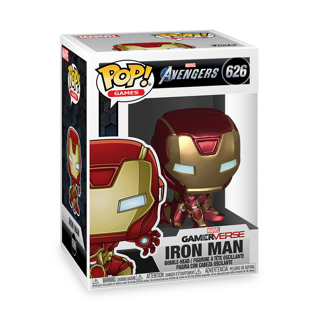 Immagine del prodotto Marvel: Avengers Game - Iron Man (Stark Tech) Funko Pop Figura con Testa Molle