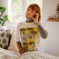 Immagine del prodotto Maglietta Meow per fan di Night of the Living Cat bianca
