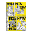Immagine del prodotto Maglietta Meow per fan di Night of the Living Cat bianca