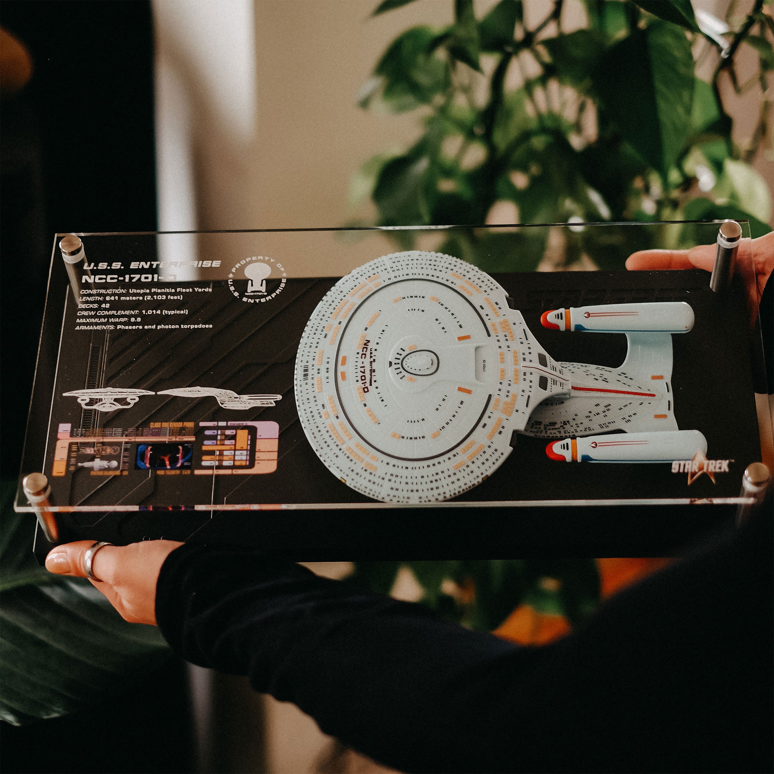 Product image Enterprise NCC-1701-D Wall Plaque with Model Replica - Star Trek