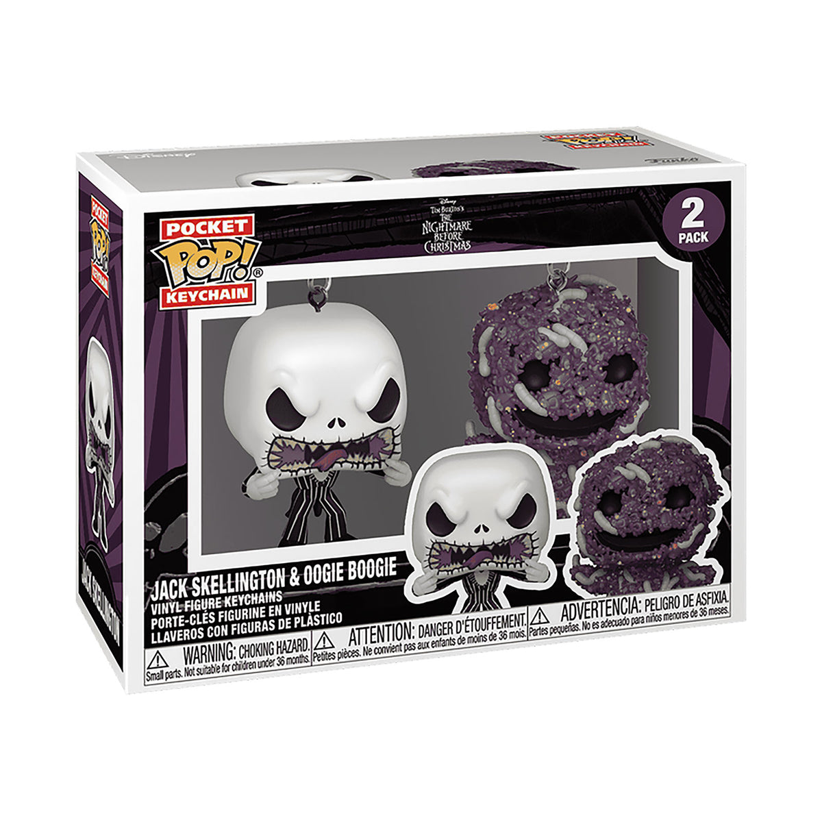 Immagine del prodotto Nightmare Before Christmas - Portachiavi Funko Pop Jack e Oogie, set da 2