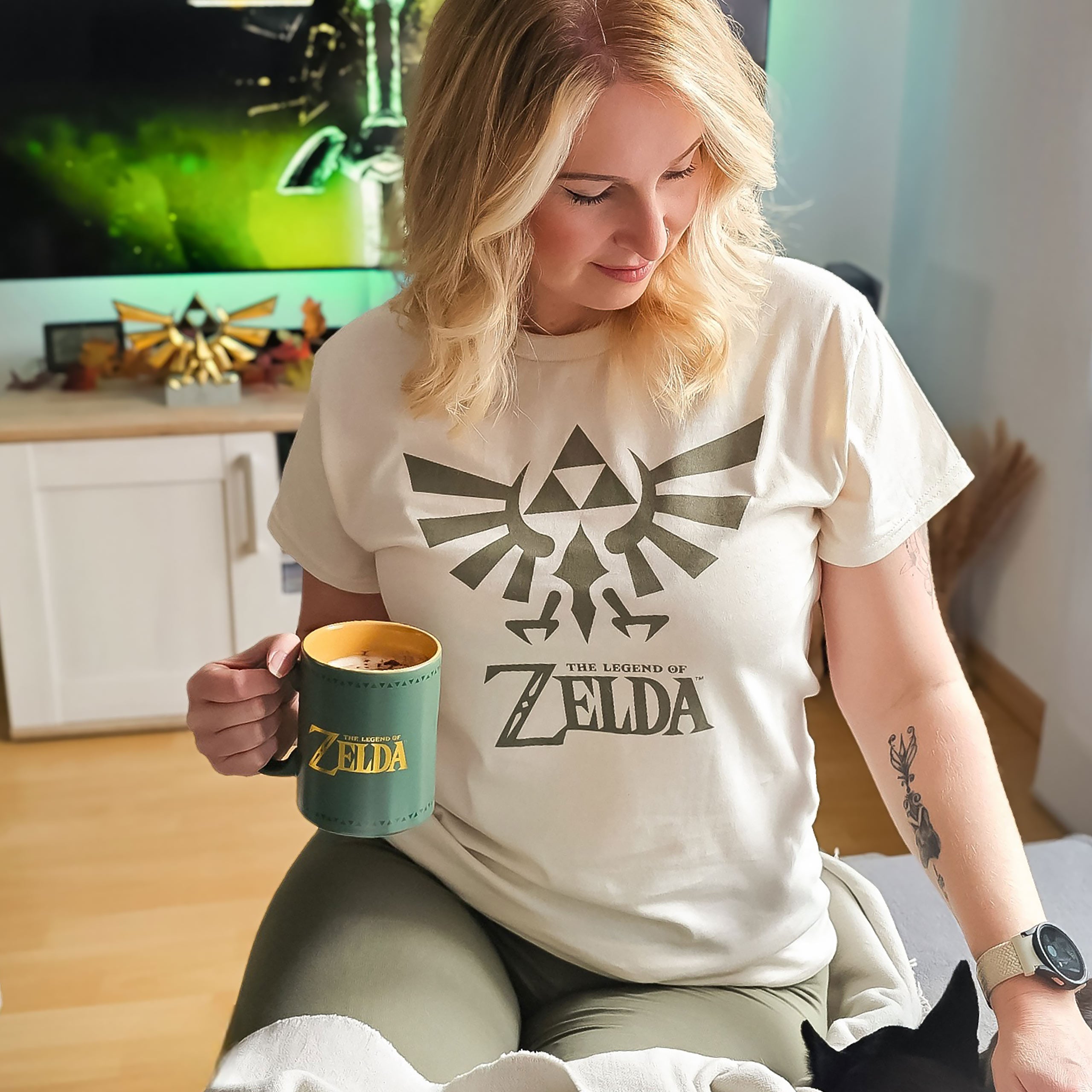 Immagine del prodotto Zelda - T-shirt con logo iconico beige