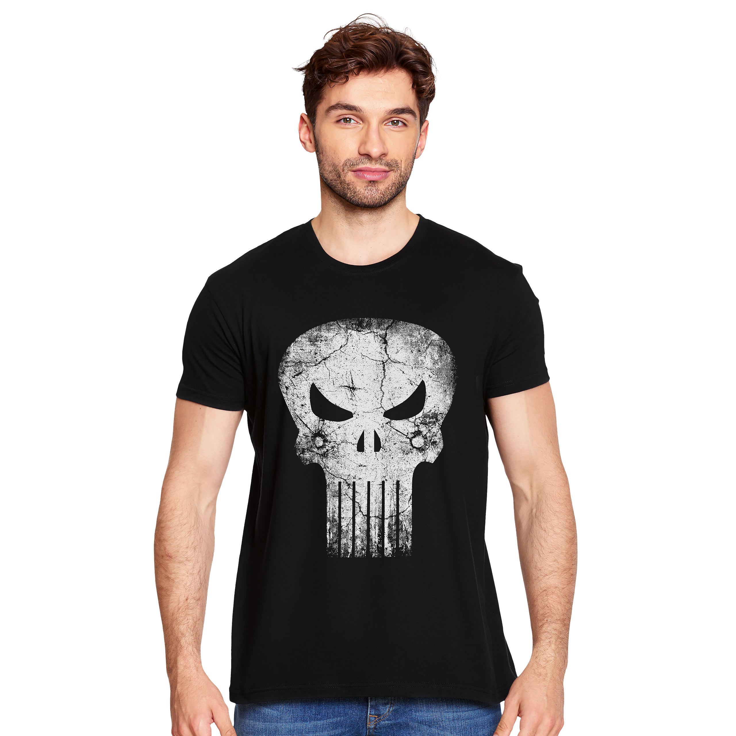 Immagine del prodotto Punisher - T-shirt nera con logo Skull Distress